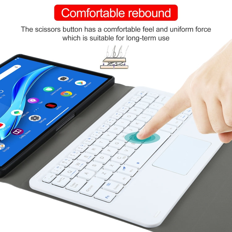 AM10-A Detachable Bluetooth Backlight Keyboard Ultrathin Horizontal Flip Leather Tablet Case with Touchpad & Holder for Lenovo M10 Plus 10.3 inch X606F(Rose Gold) - Lenovo Keyboard by PMC TechLife | Online Shopping South Africa | PMC TechLife