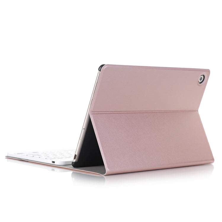 Detachable Bluetooth Keyboard Ultrathin Horizontal Flip Leather Tablet Case for Huawei MediaPad M5 / M5 Pro 10.8 inch, with Holder(Rose Gold) - Huawei Keyboard by PMC TechLife | Online Shopping South Africa | PMC TechLife | Buy Now Pay Later Mobicred
