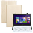 AM12 2 in 1 Removable Bluetooth Keyboard + Protective Leather Tablet Case with Holder for Lenovo Tab P11 (Tab-J606F)(Gold) - Lenovo Keyboard by PMC TechLife | Online Shopping South Africa | PMC TechLife