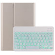DY-P10-S 2 in 1 Removable Bluetooth Keyboard + Protective Leather Tablet Case with Backlight & Holder for Lenovo Tab P10 10.1 inch(Gold) - Lenovo Keyboard by PMC TechLife | Online Shopping South Africa | PMC TechLife