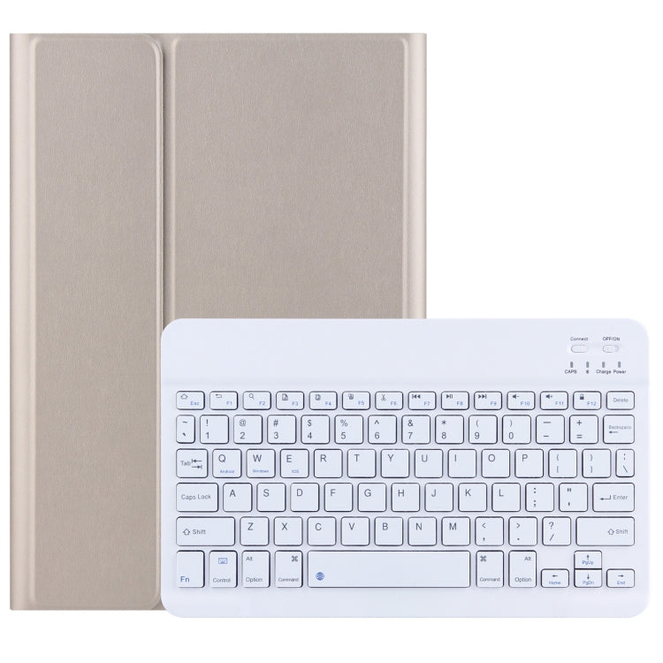 DY-P10 2 in 1 Removable Bluetooth Keyboard + Protective Leather Tablet Case with Holder for Lenovo Tab P10 10.1 inch(Gold) - Lenovo Keyboard by PMC TechLife | Online Shopping South Africa | PMC TechLife