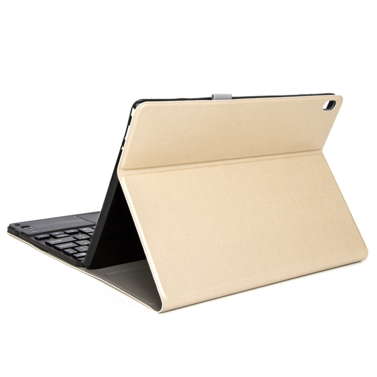 DY-P10-C 2 in 1 Removable Bluetooth Keyboard + Protective Leather Tablet Case with Touchpad & Holder for Lenovo Tab P10 10.1 inch(Gold) - Lenovo Keyboard by PMC TechLife | Online Shopping South Africa | PMC TechLife