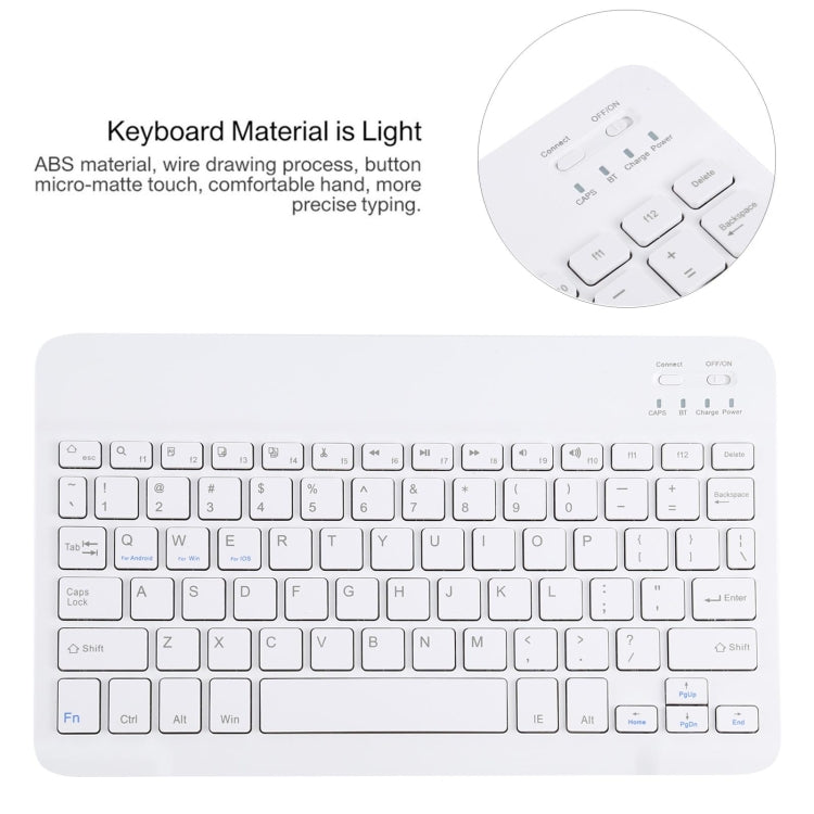AM10 2 in 1 Removable Bluetooth Keyboard + Protective Leather Tablet Case with Holder for Lenovo M10 FHD Plus 10.3 inch(Gold) - Lenovo Keyboard by PMC TechLife | Online Shopping South Africa | PMC TechLife