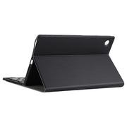 AM11 2 in 1 Removable Bluetooth Keyboard + Protective Leather Tablet Case with Holder for Lenovo M10 FHD REL TB-X605FC/LC(Black)