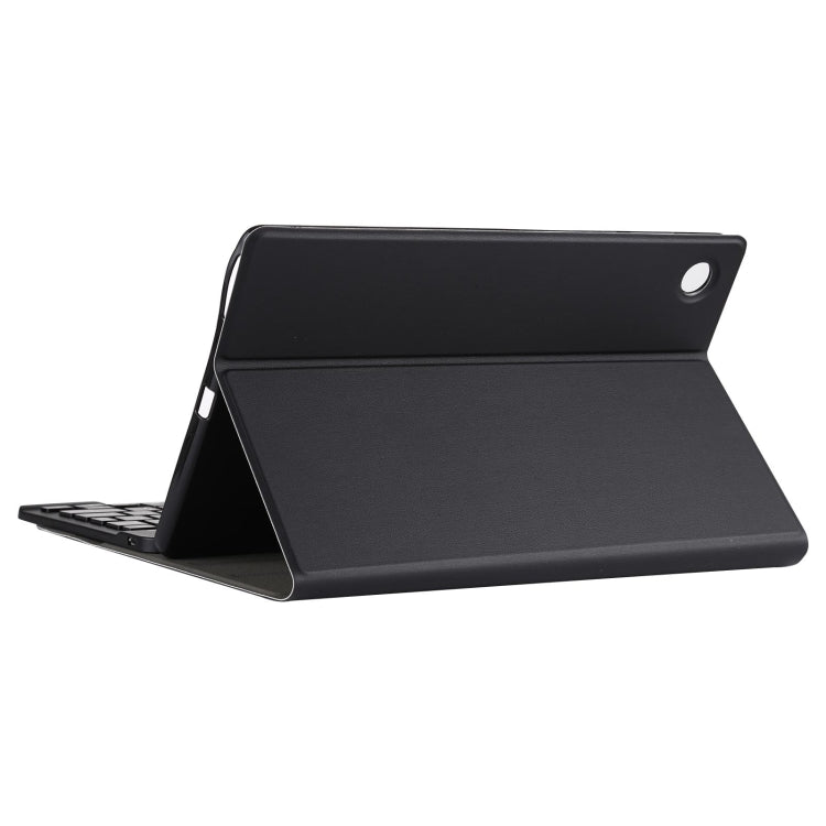AM11 2 in 1 Removable Bluetooth Keyboard + Protective Leather Tablet Case with Holder for Lenovo M10 FHD REL TB-X605FC/LC(Black)
