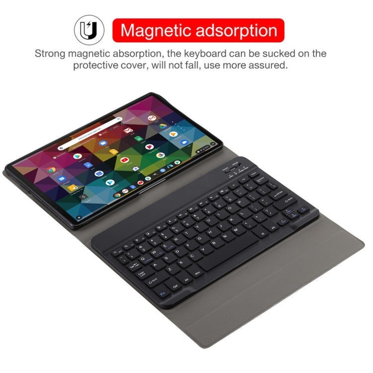 AM11 2 in 1 Removable Bluetooth Keyboard + Protective Leather Tablet Case with Holder for Lenovo M10 FHD REL TB-X605FC/LC(Black) - Lenovo Keyboard by PMC TechLife | Online Shopping South Africa | PMC TechLife