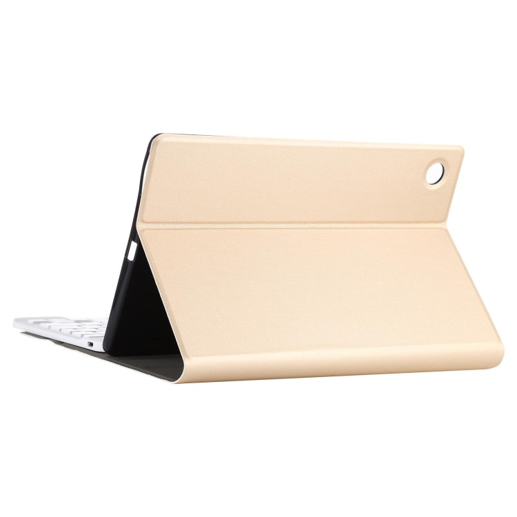 AM11 2 in 1 Removable Bluetooth Keyboard + Protective Leather Tablet Case with Holder for Lenovo M10 FHD REL TB-X605FC/LC(Gold) - Lenovo Keyboard by PMC TechLife | Online Shopping South Africa | PMC TechLife