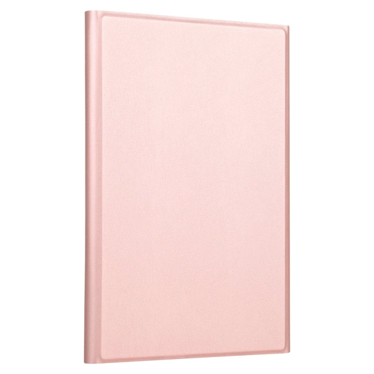 AM11 2 in 1 Removable Bluetooth Keyboard + Protective Leather Tablet Case with Holder for Lenovo M10 FHD REL TB-X605FC/LC(Rose Gold) - Lenovo Keyboard by PMC TechLife | Online Shopping South Africa | PMC TechLife