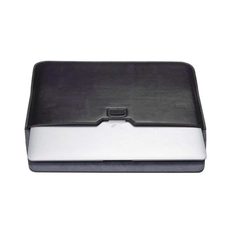 Universal Envelope Style PU Leather Case with Holder for Ultrathin Notebook Tablet PC 15.4 inch, Size: 39x28x1.5cm(Black) - 15 inch by PMC TechLife | Online Shopping South Africa | PMC TechLife | Buy Now Pay Later Mobicred