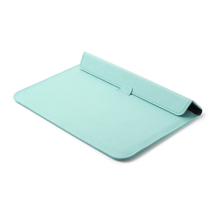 Universal Envelope Style PU Leather Case with Holder for Ultrathin Notebook Tablet PC 15.4 inch, Size: 39x28x1.5cm(Mint Green) - 15 inch by PMC TechLife | Online Shopping South Africa | PMC TechLife | Buy Now Pay Later Mobicred