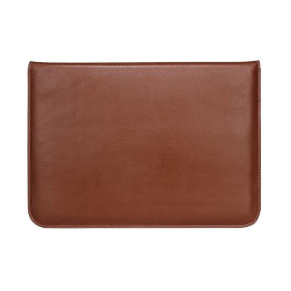 Universal Envelope Style PU Leather Case with Holder for Ultrathin Notebook Tablet PC 15.4 inch, Size: 39x28x1.5cm(Brown)