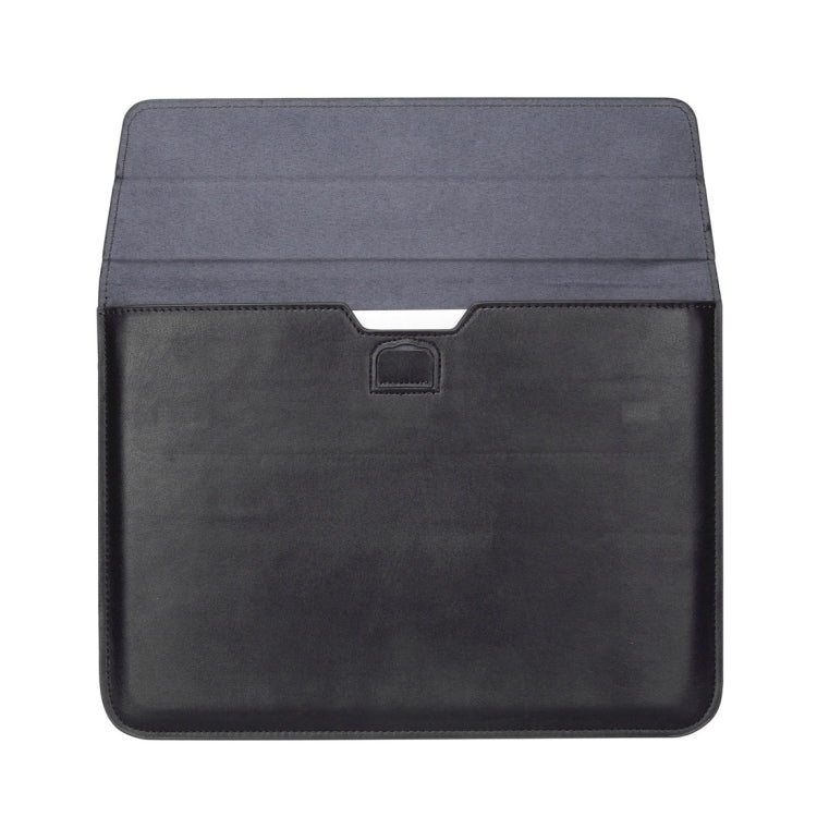 Universal Envelope Style PU Leather Case with Holder for Ultrathin Notebook Tablet PC 13.3 inch, Size: 35x25x1.5cm(Black)