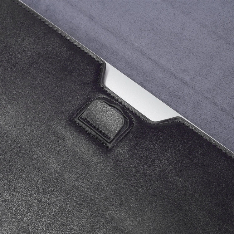 Universal Envelope Style PU Leather Case with Holder for Ultrathin Notebook Tablet PC 13.3 inch, Size: 35x25x1.5cm(Black) - 13 inch by PMC TechLife | Online Shopping South Africa | PMC TechLife | Buy Now Pay Later Mobicred