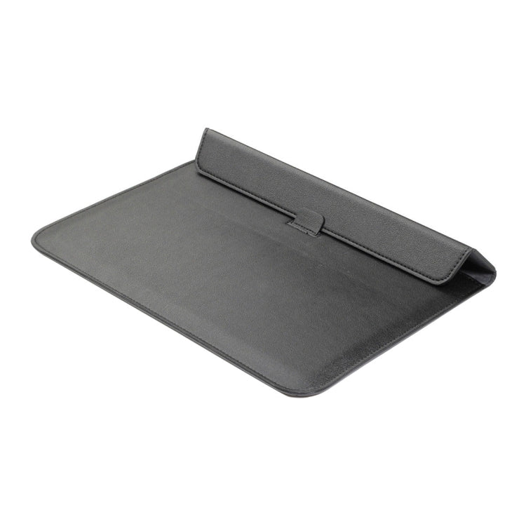 Universal Envelope Style PU Leather Case with Holder for Ultrathin Notebook Tablet PC 13.3 inch, Size: 35x25x1.5cm(Black)