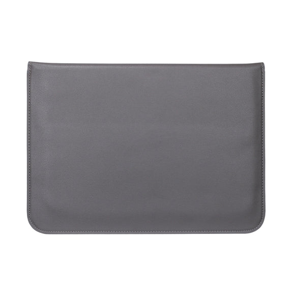 Universal Envelope Style PU Leather Case with Holder for Ultrathin Notebook Tablet PC 13.3 inch, Size: 35x25x1.5cm(Grey)