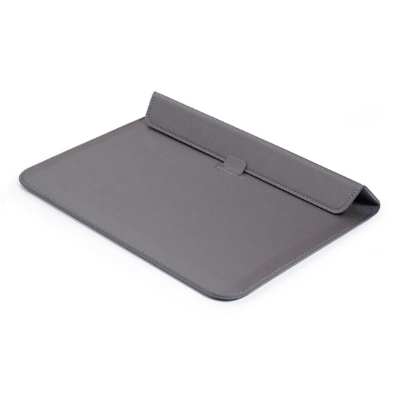 Universal Envelope Style PU Leather Case with Holder for Ultrathin Notebook Tablet PC 13.3 inch, Size: 35x25x1.5cm(Grey)