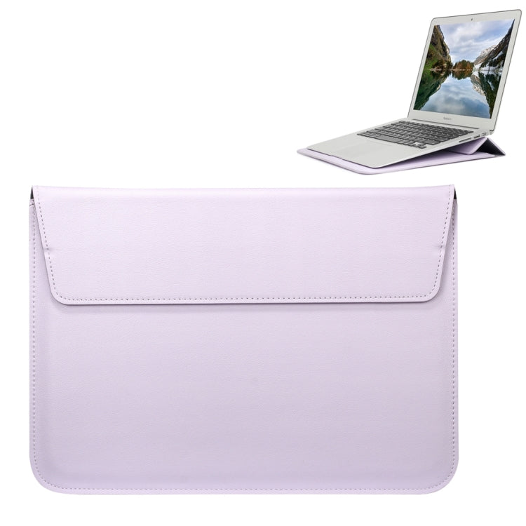Universal Envelope Style PU Leather Case with Holder for Ultrathin Notebook Tablet PC 13.3 inch, Size: 35x25x1.5cm(Purple) - 13 inch by PMC TechLife | Online Shopping South Africa | PMC TechLife | Buy Now Pay Later Mobicred