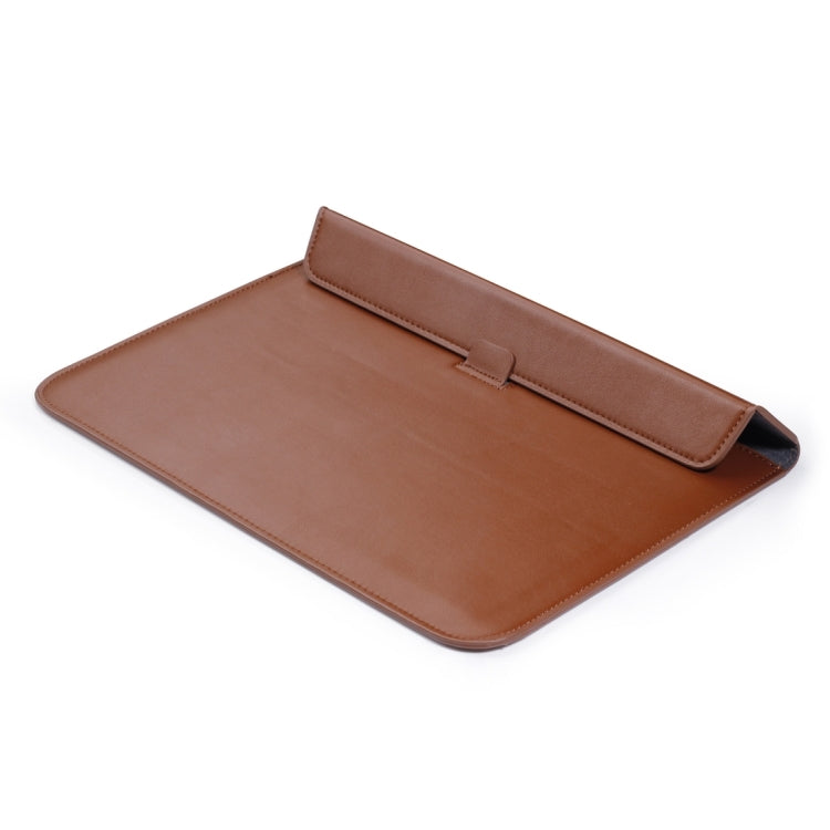 Universal Envelope Style PU Leather Case with Holder for Ultrathin Notebook Tablet PC 11.6 inch, Size: 32.5x21.5x1cm(Brown)