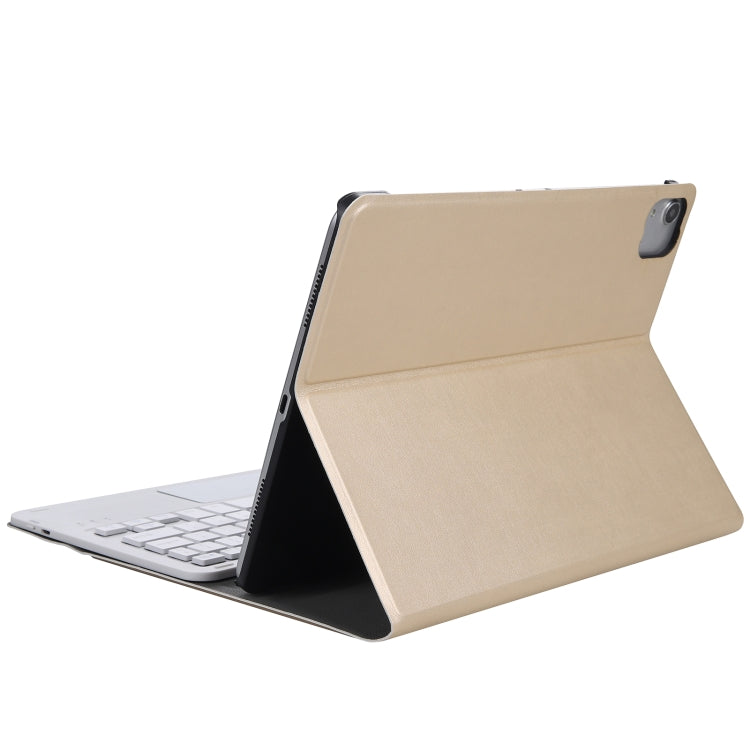 A11-A 2 in 1 Removable Bluetooth Keyboard + Protective Leather Tablet Case with Touchpad & Holder for iPad Pro 11 2021 / 2020 / 2018, iPad Air 2020(Gold) - For iPad Pro by PMC TechLife | Online Shopping South Africa | PMC TechLife