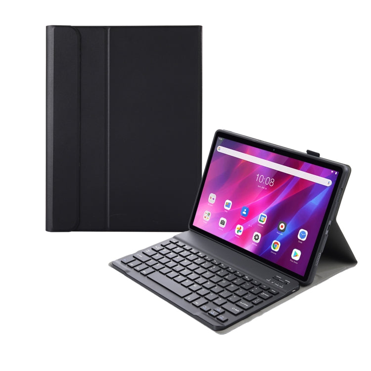 AK10 2 in 1 Detachable Bluetooth Keyboard + Lambskin Texture TPU Protective Leather Tablet Case with Holder for Lenovo Qitian K10 TB-X6C6X(Black) - Lenovo Keyboard by PMC TechLife | Online Shopping South Africa | PMC TechLife