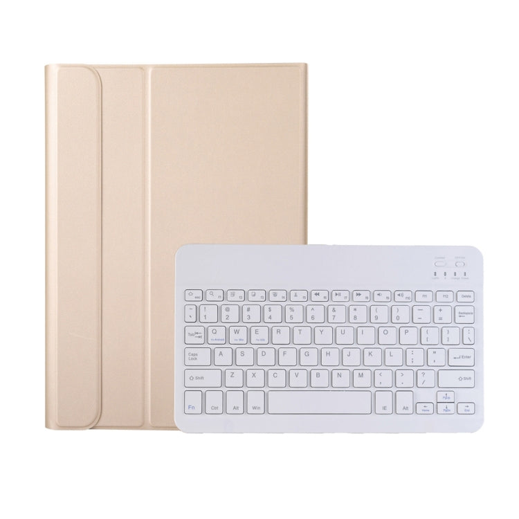 AK10 2 in 1 Detachable Bluetooth Keyboard + Lambskin Texture TPU Protective Leather Tablet Case with Holder for Lenovo Qitian K10 TB-X6C6X(Gold) - Lenovo Keyboard by PMC TechLife | Online Shopping South Africa | PMC TechLife | Buy Now Pay Later Mobicred
