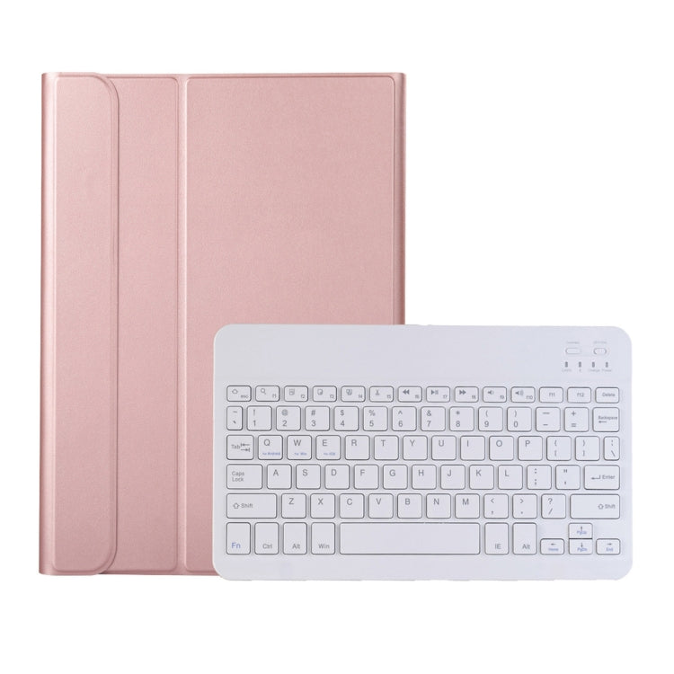 AK10 2 in 1 Detachable Bluetooth Keyboard + Lambskin Texture TPU Protective Leather Tablet Case with Holder for Lenovo Qitian K10 TB-X6C6X(Rose Gold) - Lenovo Keyboard by PMC TechLife | Online Shopping South Africa | PMC TechLife