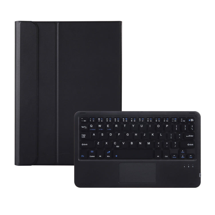 AK10-A 2 in 1 Detachable Bluetooth Keyboard + Lambskin Texture TPU Protective Leather Tablet Case with Touchpad & Holder for Lenovo Qitian K10 TB-X6C6X(Black) - Lenovo Keyboard by PMC TechLife | Online Shopping South Africa | PMC TechLife