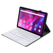 AK10-A 2 in 1 Detachable Bluetooth Keyboard + Lambskin Texture TPU Protective Leather Tablet Case with Touchpad & Holder for Lenovo Qitian K10 TB-X6C6X(Gold)