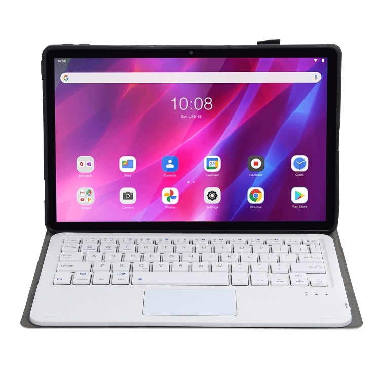 AK10-A 2 in 1 Detachable Bluetooth Keyboard + Lambskin Texture TPU Protective Leather Tablet Case with Touchpad & Holder for Lenovo Qitian K10 TB-X6C6X(Rose Gold) - Lenovo Keyboard by PMC TechLife | Online Shopping South Africa | PMC TechLife