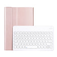 YAK10 2 in 1 Detachable Round Keycap Bluetooth Keyboard + Lambskin Texture TPU Protective Leather Tablet Case with Holder for Lenovo Qitian K10 TB-X6C6X(Rose Gold) - Lenovo Keyboard by PMC TechLife | Online Shopping South Africa | PMC TechLife
