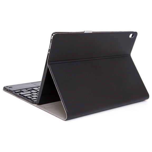 M10-C 2 in 1 Removable Bluetooth Keyboard + Leather Tablet Case with Touchpad & Holder for Lenovo Tab M10 TB-X505X (Black)