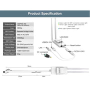 VONETS VAP11S-5G Mini Wireless Bridge 900Mbp WiFi Repeater with 2 Antennas & Fan (White)