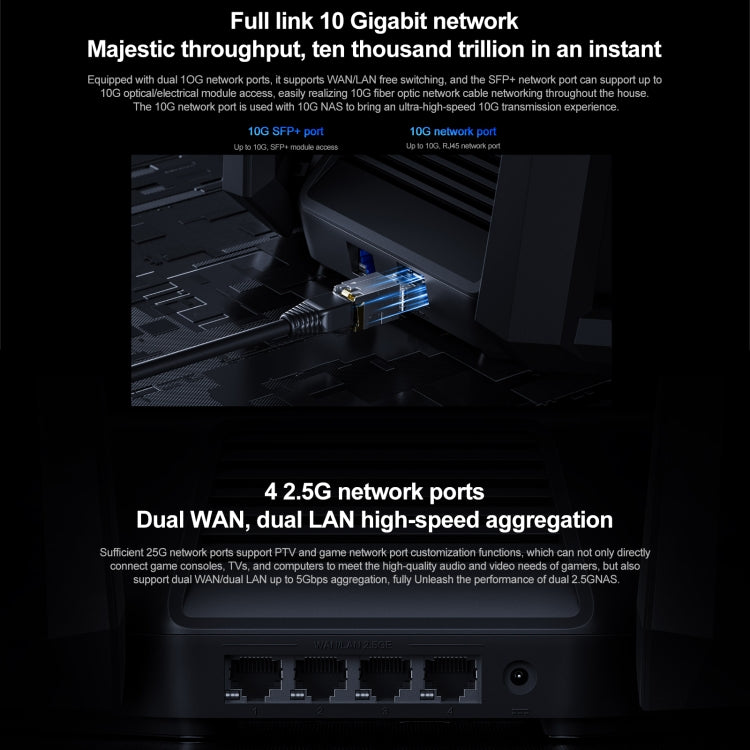 Original Xiaomi WiFi Router 10 Gigabit Tri-Band Wireless Mesh Network Game Acceleration Repeater, US Plug - free shipping - PMC TechLife - Order now!
