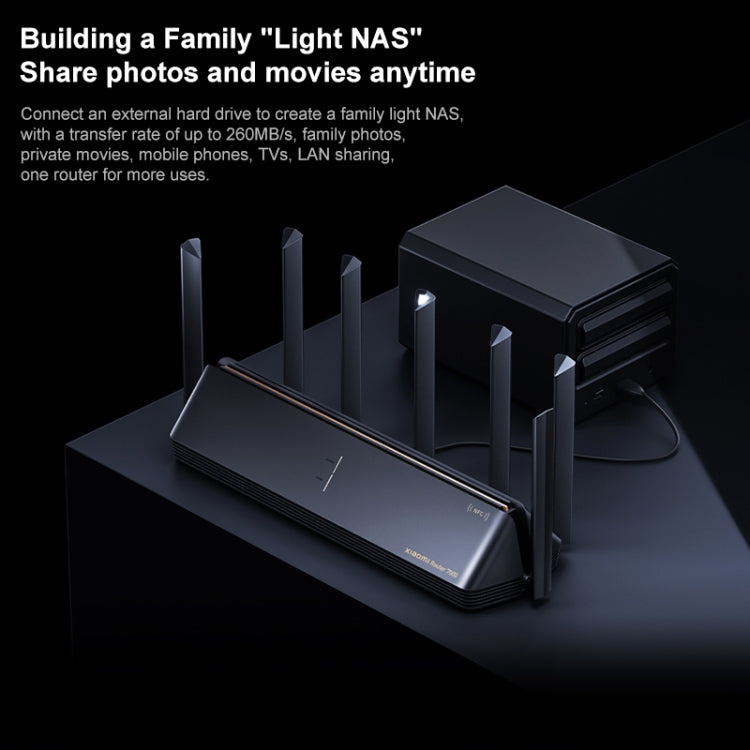 Original Xiaomi WiFi Router BE7000 8-channel Independent Signal Amplifier 1GB Memory, US Plug