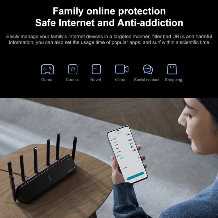 Original Xiaomi WiFi Router BE7000 8-channel Independent Signal Amplifier 1GB Memory, US Plug