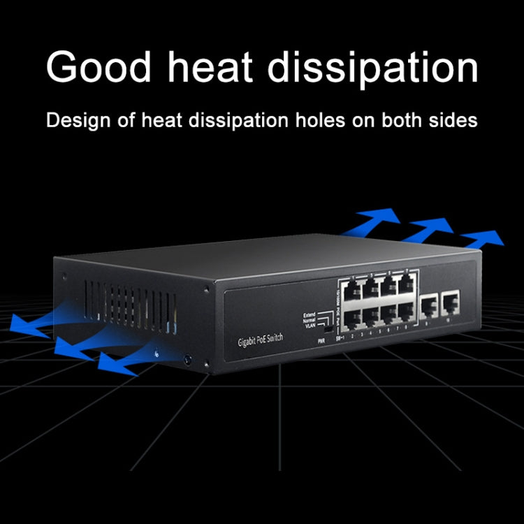 COMFAST CF-SG181P 10 Port Gigabit POE Ethernet Switch 20Gbps Backplane Bandwidth Monitoring - free shipping - PMC Jewellery - Order now!
