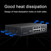 COMFAST CF-SG181P 10 Port Gigabit POE Ethernet Switch 20Gbps Backplane Bandwidth Monitoring