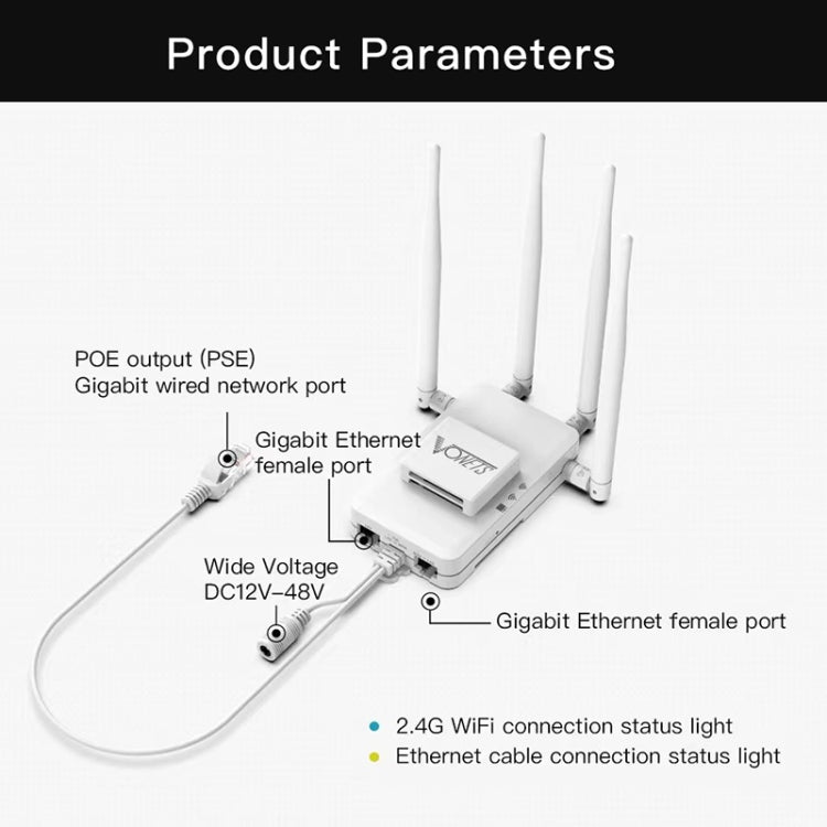VONETS VAR600-H 600Mbps Wireless Bridge WiFi Repeater, With Power Adapter + DC Adapter Set - free shipping - PMC Jewellery - Order now!