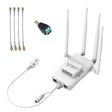 VONETS VAR1200-H 1200Mbps Wireless Bridge External Antenna Dual-Band WiFi Repeater, With 4 Antennas + DC Adapter Set - free shipping - PMC TechLife - Order now!
