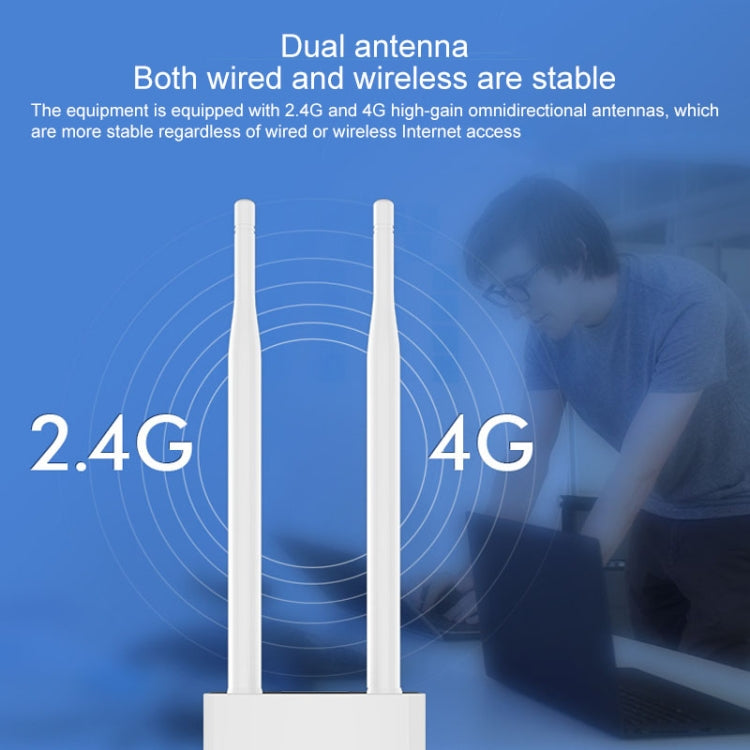 COMFAST CF-E5 300Mbps 4G Outdoor Water-resistant Signal Amplifier Wireless Router Repeater WIFI Base Station with 2 Antennas, Asia Pacific Version