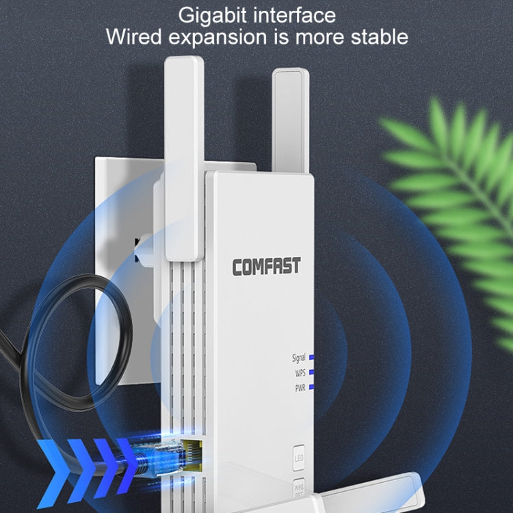 COMFAST CF-AC2100 2100Mbps Wireless WIFI Signal Amplifier Repeater Booster Network Router with 4 Antennas, UK Plug - free shipping - PMC Jewellery - Order now!