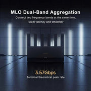 Xiaomi Router BE6500 WiFi 7 2.4GHz 5.0GHz Dual Band 4-Core 2.5G Port, US Plug (Black)