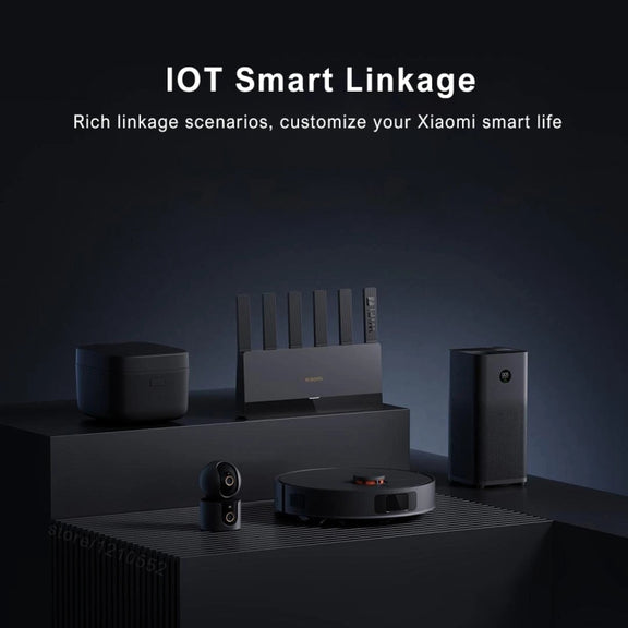 Xiaomi Router BE6500 WiFi 7 2.4GHz 5.0GHz Dual Band 4-Core 2.5G Port, US Plug (Black)