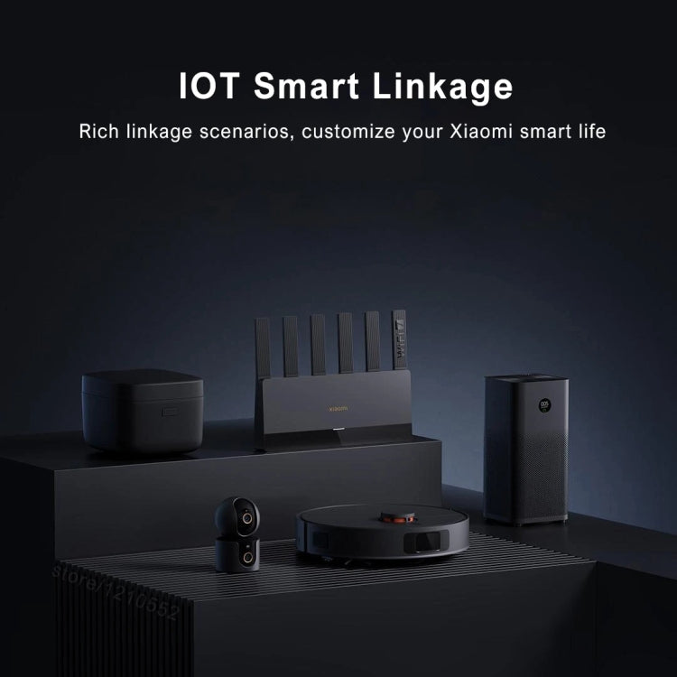 Xiaomi Router BE6500 WiFi 7 2.4GHz 5.0GHz Dual Band 4-Core 2.5G Port, US Plug (Black)