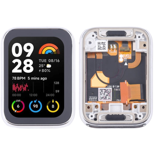 For Xiaomi Mi Band 8 Pro Original LCD Screen Digitizer Full Assembly with Frame (Silver)