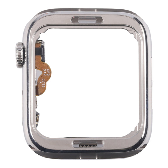 For Apple Watch Series 5 40mm LTE Stainless Steel Middle Frame Bezel Plate with Crown Spin Axis Flex Cable (Silver)