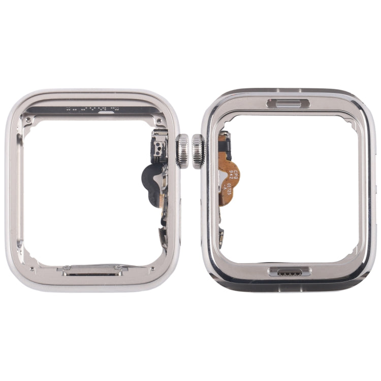 For Apple Watch Series 5 44mm LTE Stainless Steel Middle Frame Bezel Plate with Crown Spin Axis Flex Cable (Silver) - Middle Frame by PMC TechLife | Online Shopping South Africa | PMC TechLife | Buy Now Pay Later Mobicred
