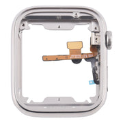 For Apple Watch Series 7 / 8 / 9 41mm LTE Stainless Steel Middle Frame Bezel Plate with Crown Spin Axis Flex Cable (Silver)