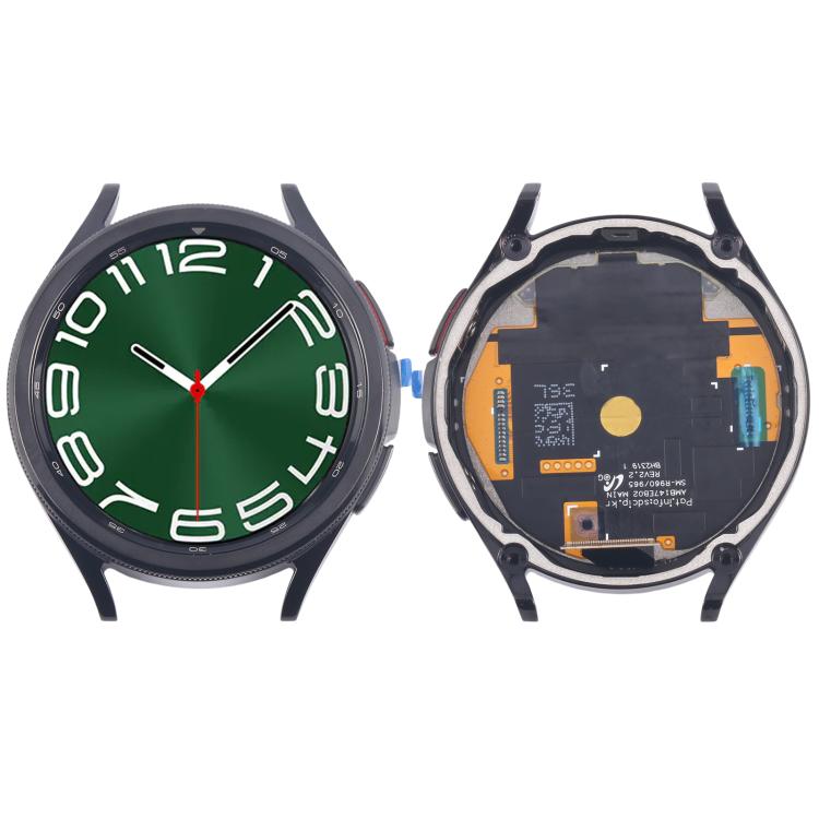 For Samsung Galaxy Watch6 Classic 47mm SM-R960/R965 Original LCD Screen Digitizer Full Assembly with Frame (Black) - free shipping - PMC TechLife - Order now!