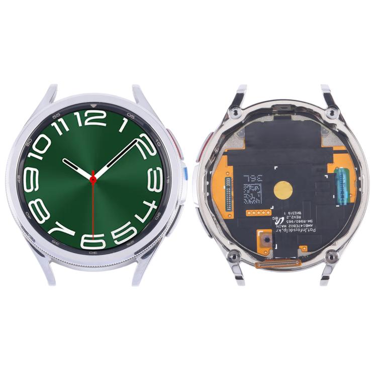 For Samsung Galaxy Watch6 Classic 47mm SM-R960/R965 Original LCD Screen Digitizer Full Assembly with Frame (Silver) - free shipping - PMC TechLife - Order now!